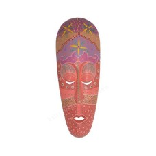 Wooden Red Dots Paint Aboriginal Mask 50 cm