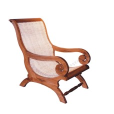 Teak Velia Lazy Chair Woven Seat