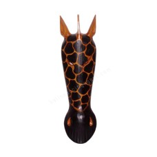 Wooden Black Brown Giraffe Mask 50 cm