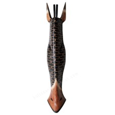 Wooden Black Brown Giraffe Mask 100 cm