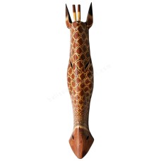 Wooden Brown Giraffe Mask 100 cm