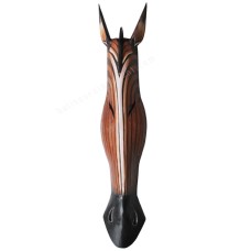 Wooden Brown Black Zebra Mask 100 cm