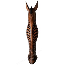 Wooden Black Brown Zebra Mask 100 cm