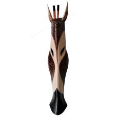 Wooden Brown White Black Giraffe Mask 100 cm