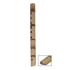 Natural Bamboo Flute Burned Motif 30 cm