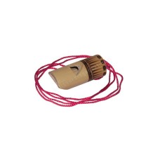 Natural Burned Bamboo Flute Small Red String 5 cm