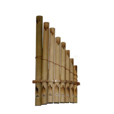 Natural Bamboo Harmonica Burned Motif 20 cm