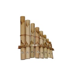 Natural Bamboo Harmonica Burned Motif 15 cm