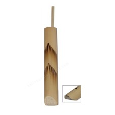 Natural Bamboo Flute Burned Wave Motif 13 cm