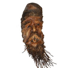 Bamboo Root Mask Bearded Old Man