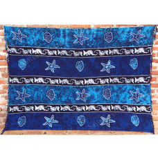Batik Sarong Hand Painted Blue Shell Starfish