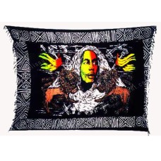 Batik Sarong Bob Marley Lions And Flags Motif