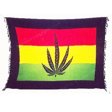 Batik Sarong Bob Marley Marijuana Leaf Motif