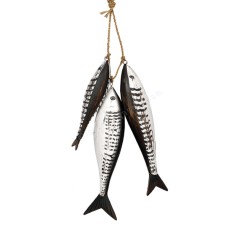 Wooden Bunches Mackerel Brown White 27 cm