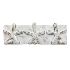 Wooden Hanger Starfish White Wash 40 cm