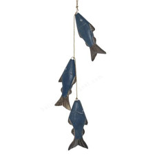 Wooden Bunches Fish Brown Blue 50 cm