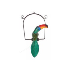 Wooden Hanging Green Toucan 25 cm