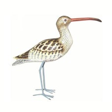 Wooden Brown Godwit Bird 35 cm