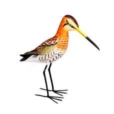 Wooden Orange Brown Godwit Bird 32 cm