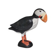 Wooden Puffin Bird On Base 47 cm