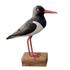 Wooden Oystercatcher Bird On Base 30 cm 