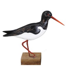 Wooden Bird Oystercatcher On Base 30 cm 