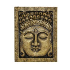 Wooden Antique Gold Buddha Face Wall Hanging 45 cm