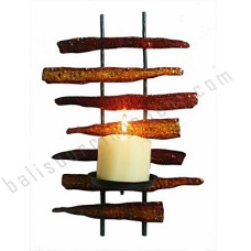 Iron Candle Stick Wall Screen Single Holder 35 cm