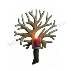 Iron Candle Stick Banyan Tree Single Holder 36 cm