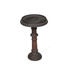 Wooden Candle Holder Antique Brown Finish 40 cm