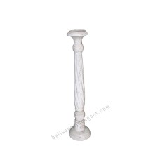 Wooden White Wash Pillar Candle Holder 60 cm