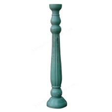 Wooden Pillar Candle Holder Light Blue Finish 100 cm