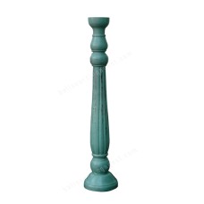 Wooden Pillar Candle Holder Light Blue Finish 80 cm