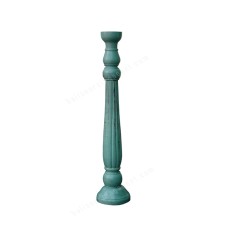 Wooden Pillar Candle Holder Light Blue Finish 60 cm