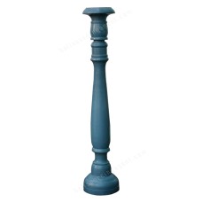 Wooden Pillar Candle Holder Dark Blue Finish 100 cm