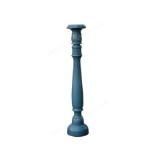 Wooden Pillar Candle Holder Dark Blue Finish 60 cm