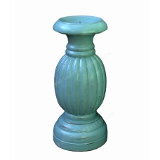 Wooden Candle Holder Light Blue Finish 30 cm