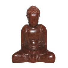 Candle Dark Brown Paint Sitting Buddha 18 cm