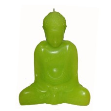 Candle Lime Green Bekro Dye Sitting Buddha 18 cm