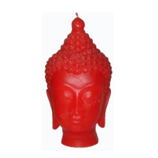 Candle Red Bekro Dye Buddha Head 21 cm