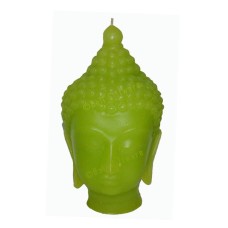 Candle Lime Green Bekro Dye Buddha Head 21 cm