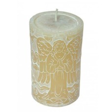 Candle Pillar White Wash Angel Vanilla Scent 11 cm