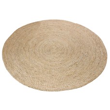 Woven Straw Grass Round Rug Natural 100 cm