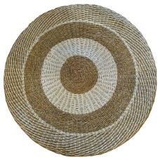 Woven Straw Grass Round Rug Natural Brown 150 cm