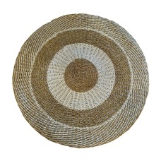 Woven Straw Grass Round Rug Natural Brown 100 cm