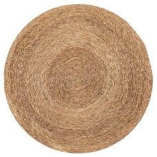 Woven Straw Grass Round Rug Brown 150 cm