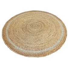 Woven Natural Brown Straw Grass Round Rug 150 cm