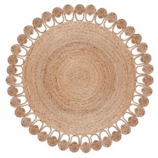 Woven Brown Straw Grass Round Rug 150 cm