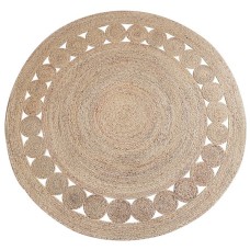 Woven Straw Grass Round Rug Natural 150 cm