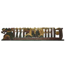 Wooden Hanging Antique Gold Dragon Boat 150 cm